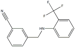 3-({[2-(trifluoromethyl)phenyl]amino}methyl)benzonitrile,,结构式