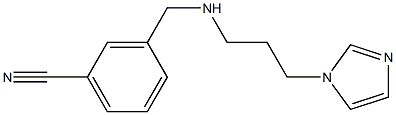 3-({[3-(1H-imidazol-1-yl)propyl]amino}methyl)benzonitrile 结构式