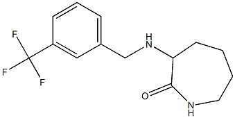 3-({[3-(trifluoromethyl)phenyl]methyl}amino)azepan-2-one,,结构式