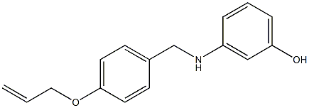 3-({[4-(prop-2-en-1-yloxy)phenyl]methyl}amino)phenol Structure