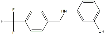3-({[4-(trifluoromethyl)phenyl]methyl}amino)phenol,,结构式