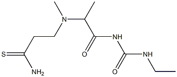 3-({1-[(ethylcarbamoyl)amino]-1-oxopropan-2-yl}(methyl)amino)propanethioamide Structure