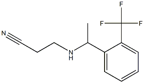 3-({1-[2-(trifluoromethyl)phenyl]ethyl}amino)propanenitrile 化学構造式