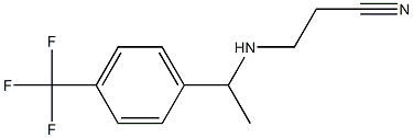 3-({1-[4-(trifluoromethyl)phenyl]ethyl}amino)propanenitrile Structure