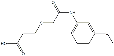 3-({2-[(3-methoxyphenyl)amino]-2-oxoethyl}thio)propanoic acid Struktur