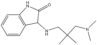 3-({2-[(dimethylamino)methyl]-2-methylpropyl}amino)-2,3-dihydro-1H-indol-2-one 结构式