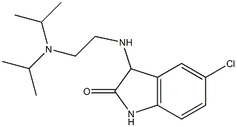 3-({2-[bis(propan-2-yl)amino]ethyl}amino)-5-chloro-2,3-dihydro-1H-indol-2-one 结构式