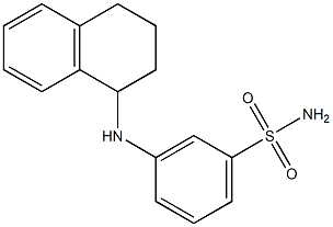 3-(1,2,3,4-tetrahydronaphthalen-1-ylamino)benzene-1-sulfonamide,,结构式