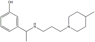 3-(1-{[3-(4-methylpiperidin-1-yl)propyl]amino}ethyl)phenol 结构式