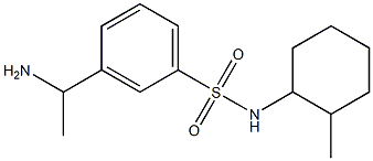 3-(1-aminoethyl)-N-(2-methylcyclohexyl)benzene-1-sulfonamide 结构式