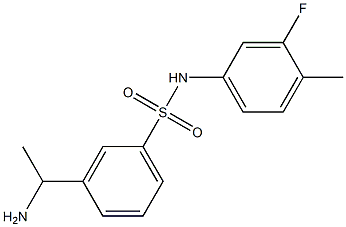 3-(1-aminoethyl)-N-(3-fluoro-4-methylphenyl)benzene-1-sulfonamide