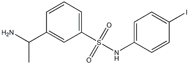 3-(1-aminoethyl)-N-(4-iodophenyl)benzene-1-sulfonamide Structure