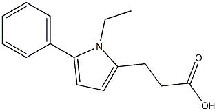 3-(1-ethyl-5-phenyl-1H-pyrrol-2-yl)propanoic acid Struktur