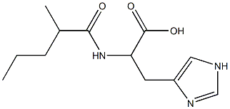 3-(1H-imidazol-4-yl)-2-(2-methylpentanamido)propanoic acid Structure