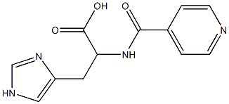 3-(1H-imidazol-4-yl)-2-(isonicotinoylamino)propanoic acid,,结构式