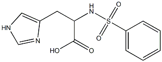 3-(1H-imidazol-4-yl)-2-[(phenylsulfonyl)amino]propanoic acid Struktur