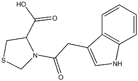 3-(1H-indol-3-ylacetyl)-1,3-thiazolidine-4-carboxylic acid 结构式