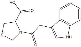 3-(1H-indol-3-ylacetyl)-1,3-thiazolidine-4-carboxylic acid Structure