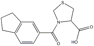 3-(2,3-dihydro-1H-inden-5-ylcarbonyl)-1,3-thiazolidine-4-carboxylic acid Structure