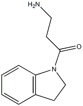 3-(2,3-dihydro-1H-indol-1-yl)-3-oxopropan-1-amine 结构式