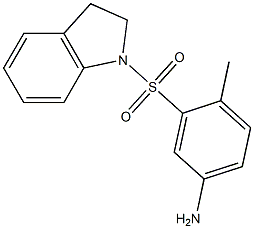 3-(2,3-dihydro-1H-indole-1-sulfonyl)-4-methylaniline 结构式