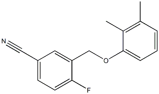 3-(2,3-dimethylphenoxymethyl)-4-fluorobenzonitrile 化学構造式