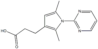 3-(2,5-dimethyl-1-pyrimidin-2-yl-1H-pyrrol-3-yl)propanoic acid 结构式