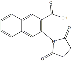 3-(2,5-dioxopyrrolidin-1-yl)-2-naphthoic acid 化学構造式