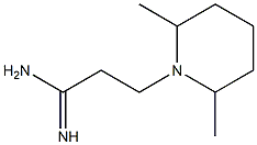 3-(2,6-dimethylpiperidin-1-yl)propanimidamide Structure