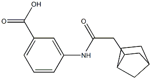3-(2-{bicyclo[2.2.1]heptan-2-yl}acetamido)benzoic acid,,结构式