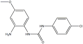 3-(2-amino-4-methoxyphenyl)-1-(4-chlorophenyl)urea,,结构式