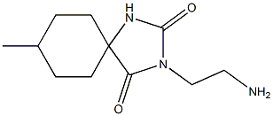 3-(2-aminoethyl)-8-methyl-1,3-diazaspiro[4.5]decane-2,4-dione 结构式