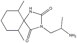 3-(2-aminopropyl)-6,10-dimethyl-1,3-diazaspiro[4.5]decane-2,4-dione Structure