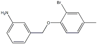 3-(2-bromo-4-methylphenoxymethyl)aniline Structure