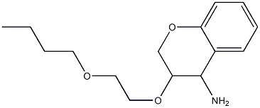 3-(2-butoxyethoxy)-3,4-dihydro-2H-1-benzopyran-4-amine,,结构式