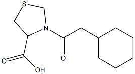 3-(2-cyclohexylacetyl)-1,3-thiazolidine-4-carboxylic acid Struktur
