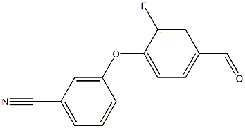 3-(2-fluoro-4-formylphenoxy)benzonitrile,,结构式