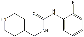 3-(2-fluorophenyl)-1-(piperidin-4-ylmethyl)urea,,结构式