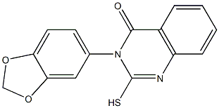 3-(2H-1,3-benzodioxol-5-yl)-2-sulfanyl-3,4-dihydroquinazolin-4-one Structure