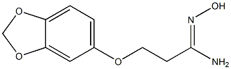 3-(2H-1,3-benzodioxol-5-yloxy)-N'-hydroxypropanimidamide,,结构式