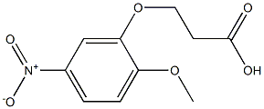 3-(2-methoxy-5-nitrophenoxy)propanoic acid,,结构式