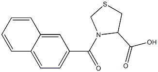 3-(2-naphthoyl)-1,3-thiazolidine-4-carboxylic acid,,结构式