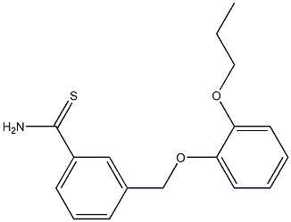 3-(2-propoxyphenoxymethyl)benzene-1-carbothioamide 化学構造式