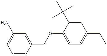 3-(2-tert-butyl-4-ethylphenoxymethyl)aniline 结构式