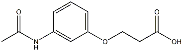 3-(3-acetamidophenoxy)propanoic acid Structure