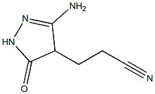 3-(3-amino-5-oxo-4,5-dihydro-1H-pyrazol-4-yl)propanenitrile,,结构式