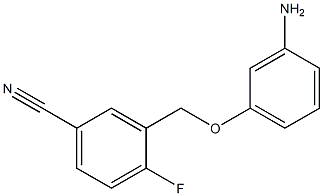 3-(3-aminophenoxymethyl)-4-fluorobenzonitrile,,结构式