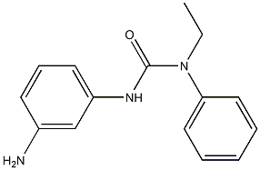 3-(3-aminophenyl)-1-ethyl-1-phenylurea 化学構造式