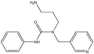 3-(3-aminopropyl)-1-phenyl-3-(pyridin-3-ylmethyl)urea 化学構造式