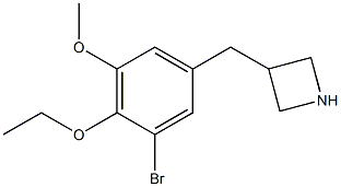 3-(3-bromo-4-ethoxy-5-methoxybenzyl)azetidine,,结构式